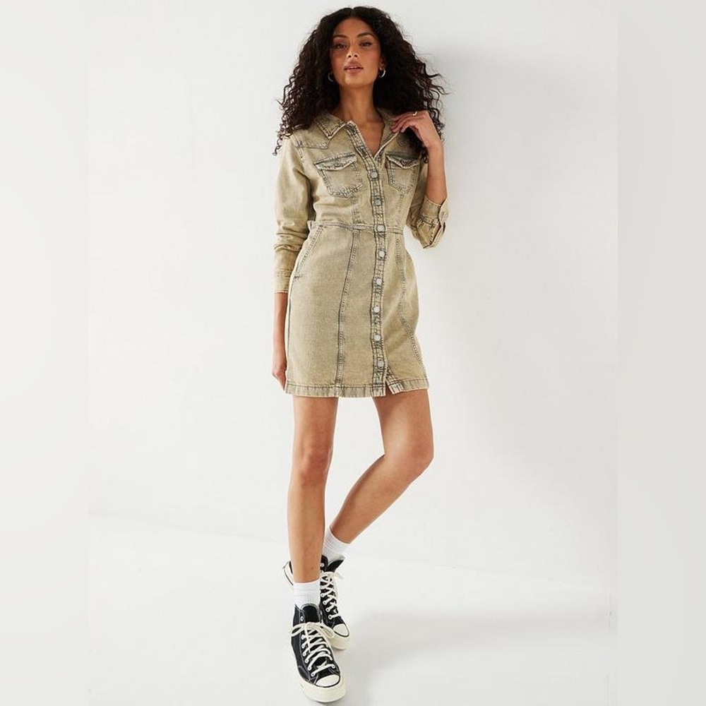 Signature by Levi Strauss Button-Up Flynn Western Mini Dress